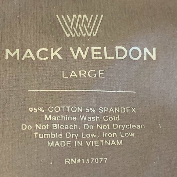 Mack Weldon Men's Cotton Slash Pocket Tapered Elastic Waist Drawstring Size L - Picture 11 of 15